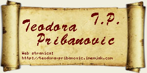 Teodora Pribanović vizit kartica